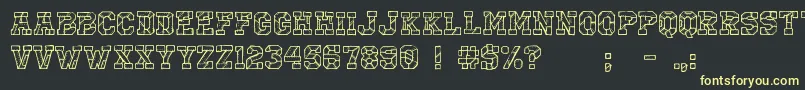 フォントCfirobotregular – 黒い背景に黄色の文字