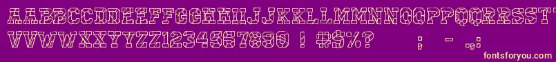 Cfirobotregular Font – Yellow Fonts on Purple Background