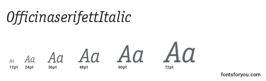 Размеры шрифта OfficinaserifettItalic