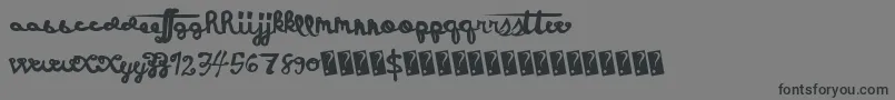 フォントHolidayevent – 黒い文字の灰色の背景