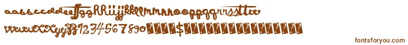 Шрифт Holidayevent – коричневые шрифты на белом фоне