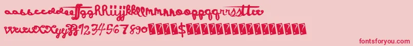 Holidayevent Font – Red Fonts on Pink Background