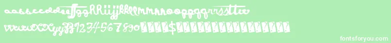 Holidayevent Font – White Fonts on Green Background