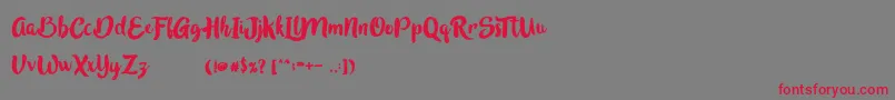 InBlossomVintage Font – Red Fonts on Gray Background