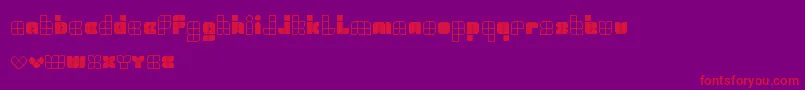 Universalisme Font – Red Fonts on Purple Background