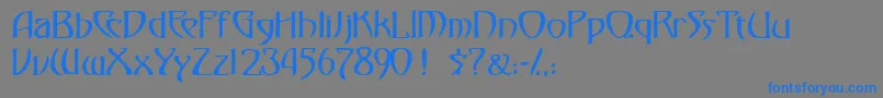 Шрифт Fezssk – синие шрифты на сером фоне