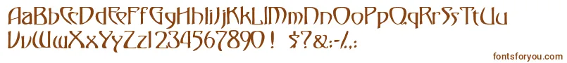 Fezssk-Schriftart – Braune Schriften auf weißem Hintergrund