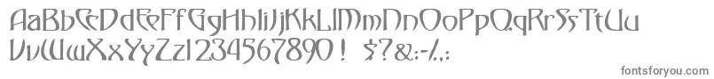 フォントFezssk – 白い背景に灰色の文字