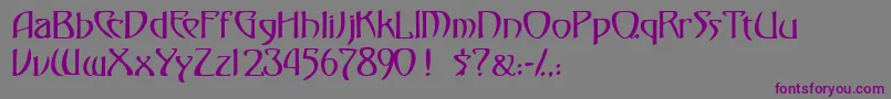 Шрифт Fezssk – фиолетовые шрифты на сером фоне