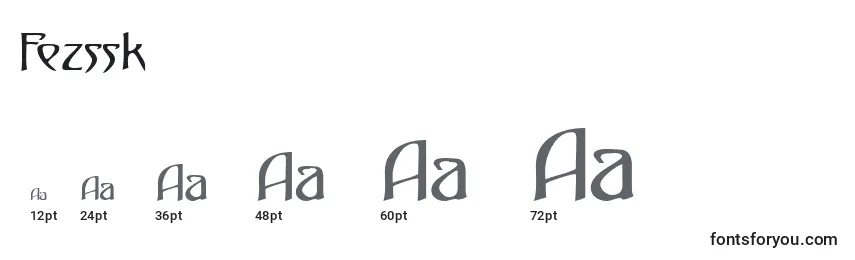 Размеры шрифта Fezssk