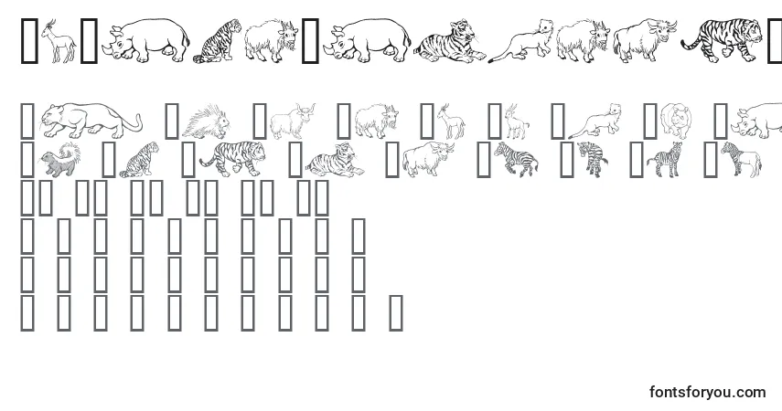 Police GeWildKingdomPToZ - Alphabet, Chiffres, Caractères Spéciaux