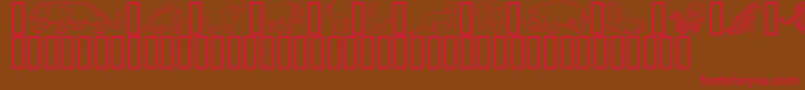 GeWildKingdomPToZ Font – Red Fonts on Brown Background