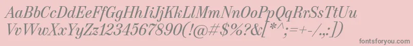 HeneczekItalic Font – Gray Fonts on Pink Background