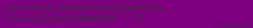 Dumbledor2Thin-Schriftart – Schwarze Schriften auf violettem Hintergrund