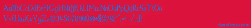 Dumbledor2Thin Font – Blue Fonts on Red Background