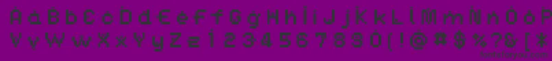 DustmonstersMedium-Schriftart – Schwarze Schriften auf violettem Hintergrund
