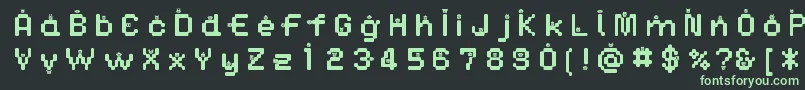 DustmonstersMedium Font – Green Fonts on Black Background