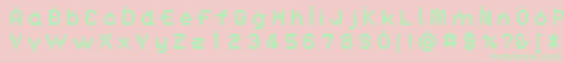 DustmonstersMedium Font – Green Fonts on Pink Background