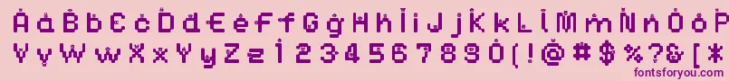 DustmonstersMedium Font – Purple Fonts on Pink Background