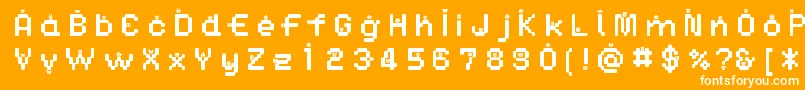 DustmonstersMedium Font – White Fonts on Orange Background