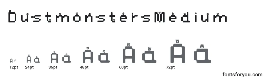 DustmonstersMedium Font Sizes