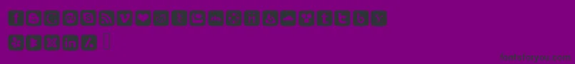 SocialFontIcons Font – Black Fonts on Purple Background