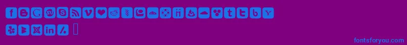 SocialFontIcons Font – Blue Fonts on Purple Background