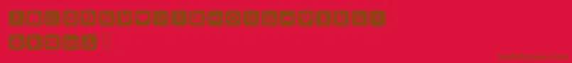 SocialFontIcons Font – Brown Fonts on Red Background
