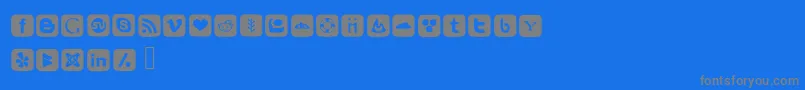 SocialFontIcons Font – Gray Fonts on Blue Background