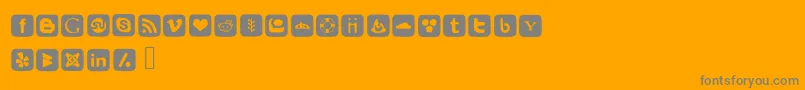 SocialFontIcons Font – Gray Fonts on Orange Background