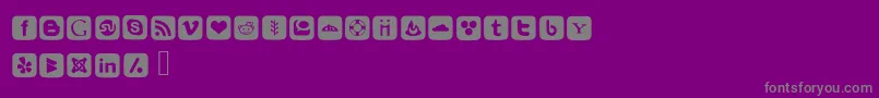 Czcionka SocialFontIcons – szare czcionki na fioletowym tle