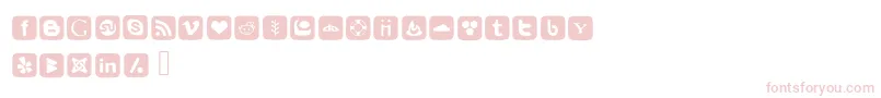 SocialFontIcons Font – Pink Fonts on White Background
