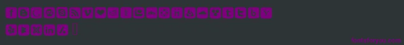 SocialFontIcons Font – Purple Fonts on Black Background