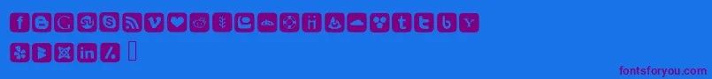 SocialFontIcons Font – Purple Fonts on Blue Background