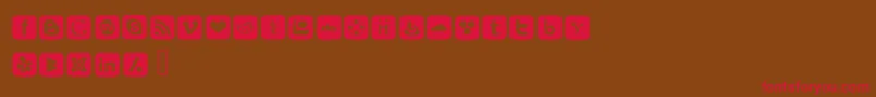 SocialFontIcons Font – Red Fonts on Brown Background