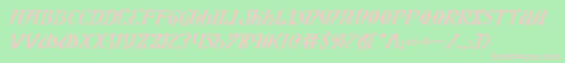 XiphosExpandedItalic Font – Pink Fonts on Green Background