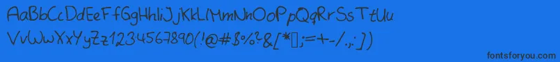 フォントSameMistakeKopie – 黒い文字の青い背景
