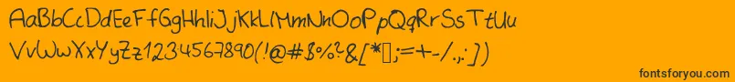 SameMistakeKopie Font – Black Fonts on Orange Background