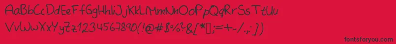SameMistakeKopie Font – Black Fonts on Red Background