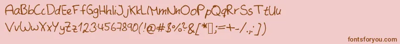SameMistakeKopie Font – Brown Fonts on Pink Background