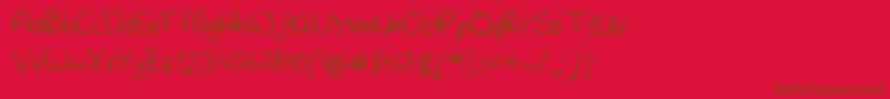 SameMistakeKopie Font – Brown Fonts on Red Background