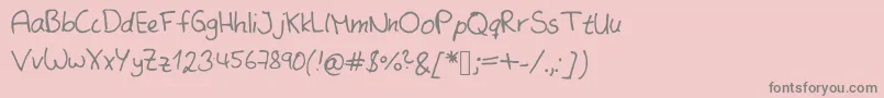 SameMistakeKopie Font – Gray Fonts on Pink Background