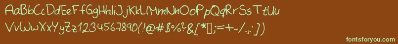 SameMistakeKopie Font – Green Fonts on Brown Background