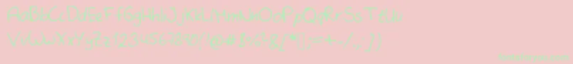 SameMistakeKopie Font – Green Fonts on Pink Background