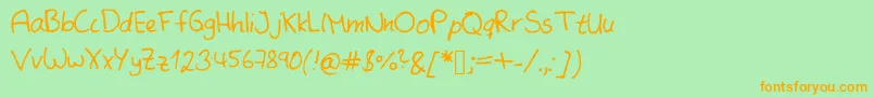 SameMistakeKopie Font – Orange Fonts on Green Background