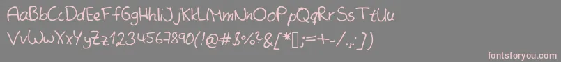 フォントSameMistakeKopie – 灰色の背景にピンクのフォント