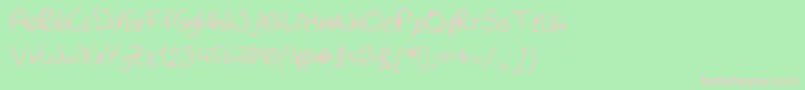 SameMistakeKopie Font – Pink Fonts on Green Background