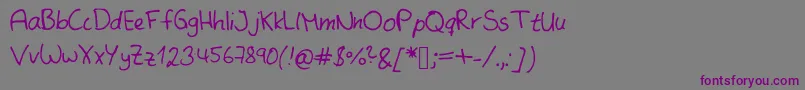 SameMistakeKopie-fontti – violetit fontit harmaalla taustalla