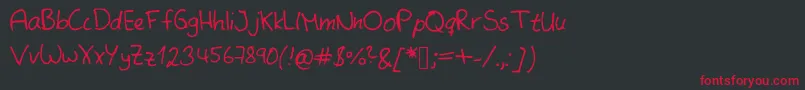 SameMistakeKopie Font – Red Fonts on Black Background