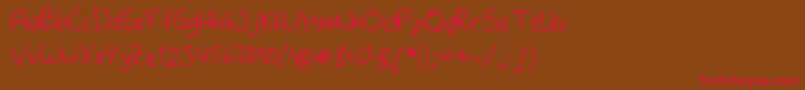 SameMistakeKopie Font – Red Fonts on Brown Background
